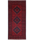 Afghan 2'7'' X 6'1'' Hand-Knotted Wool Rug 2'7'' x 6'1'' (78 X 183) / Red / N/A