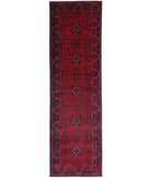 Afghan 2'6'' X 9'7'' Hand-Knotted Wool Rug 2'6'' x 9'7'' (75 X 288) / Red / N/A
