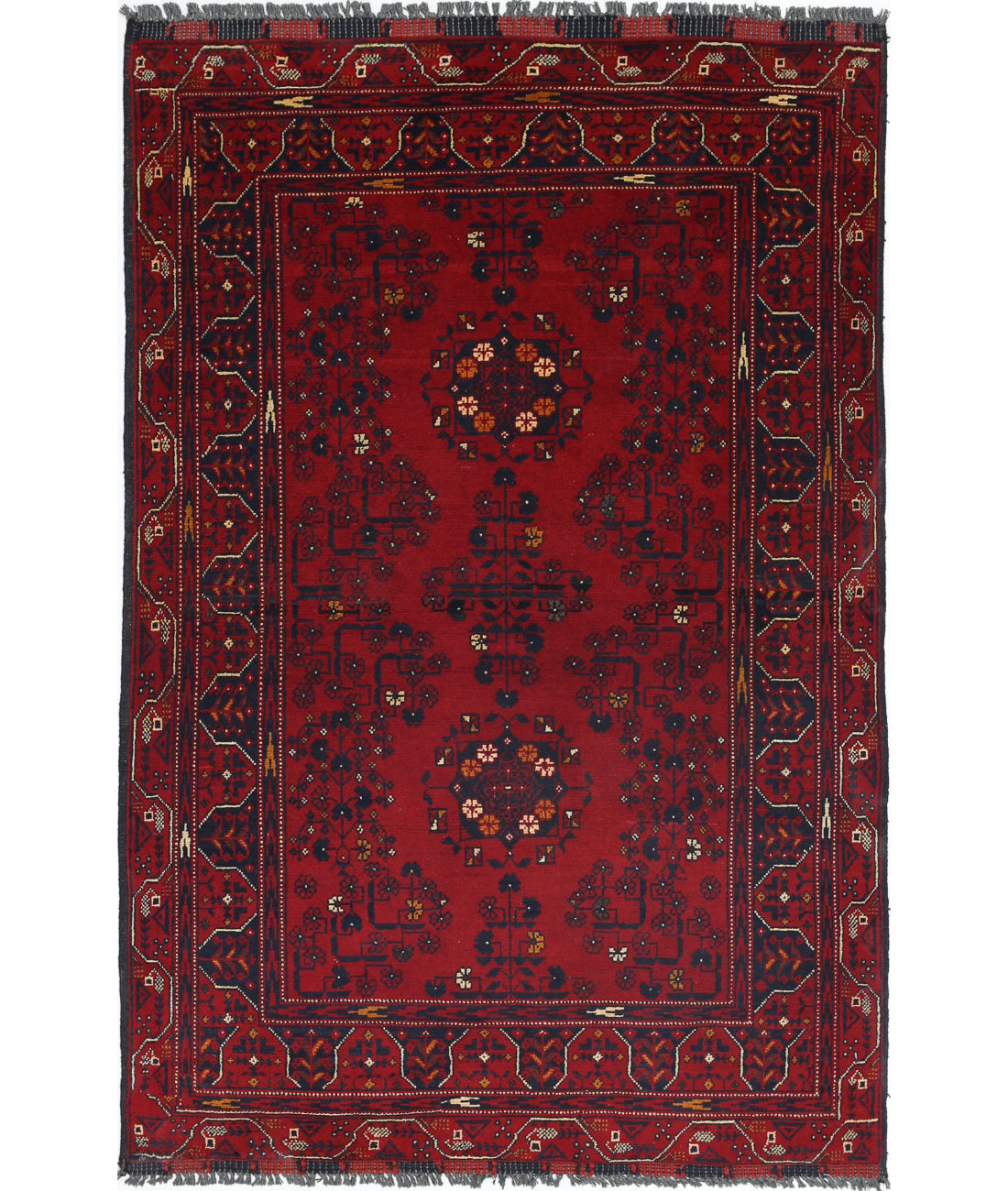 Afghan 3'1'' X 4'8'' Hand-Knotted Wool Rug 3'1'' x 4'8'' (93 X 140) / Red / N/A