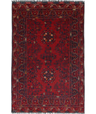 Afghan 3'1'' X 4'8'' Hand-Knotted Wool Rug 3'1'' x 4'8'' (93 X 140) / Red / N/A