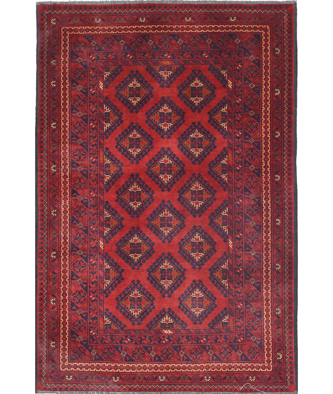 Afghan 3'2'' X 4'9'' Hand-Knotted Wool Rug 3'2'' x 4'9'' (95 X 143) / Red / N/A