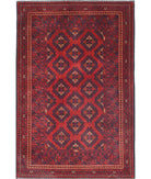 Afghan 3'2'' X 4'9'' Hand-Knotted Wool Rug 3'2'' x 4'9'' (95 X 143) / Red / N/A