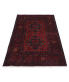 Afghan 3'3'' X 4'1'' Hand-Knotted Wool Rug 3'3'' x 4'1'' (98 X 123) / Red / N/A