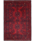 Afghan 3'2'' X 4'8'' Hand-Knotted Wool Rug 3'2'' x 4'8'' (95 X 140) / Red / N/A
