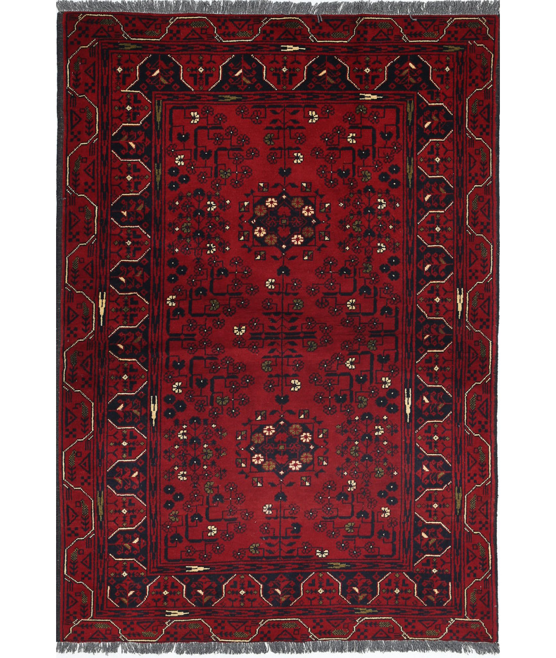 Afghan 3'1'' X 4'7'' Hand-Knotted Wool Rug 3'1'' x 4'7'' (93 X 138) / Red / N/A