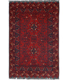 Afghan 3'2'' X 4'10'' Hand-Knotted Wool Rug 3'2'' x 4'10'' (95 X 145) / Red / N/A