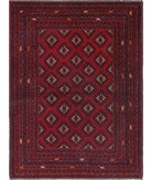 Afghan 3'4'' X 4'6'' Hand-Knotted Wool Rug 3'4'' x 4'6'' (100 X 135) / Red / N/A