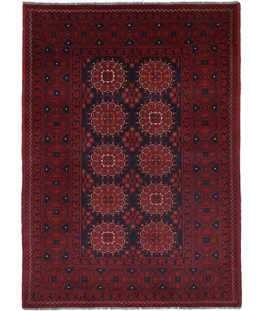 Afghan 3'3'' X 4'8'' Hand-Knotted Wool Rug 3'3'' x 4'8'' (98 X 140) / Red / N/A
