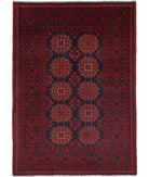 Afghan 3'3'' X 4'8'' Hand-Knotted Wool Rug 3'3'' x 4'8'' (98 X 140) / Red / N/A
