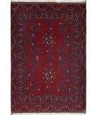 Afghan 3'4'' X 4'10'' Hand-Knotted Wool Rug 3'4'' x 4'10'' (100 X 145) / Red / N/A