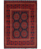 Afghan 3'3'' X 4'7'' Hand-Knotted Wool Rug 3'3'' x 4'7'' (98 X 138) / Red / N/A