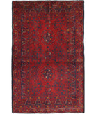 Afghan 3'2'' X 5'0'' Hand-Knotted Wool Rug 3'2'' x 5'0'' (95 X 150) / Red / N/A