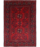 Afghan 3'2'' X 4'8'' Hand-Knotted Wool Rug 3'2'' x 4'8'' (95 X 140) / Red / N/A