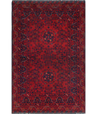 Afghan 3'2'' X 4'10'' Hand-Knotted Wool Rug 3'2'' x 4'10'' (95 X 145) / Red / N/A