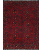 Afghan 4'11'' X 6'6'' Hand-Knotted Wool Rug 4'11'' x 6'6'' (148 X 195) / Red / N/A