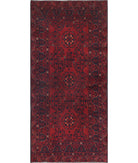 Afghan 3'1'' X 6'6'' Hand-Knotted Wool Rug 3'1'' x 6'6'' (93 X 195) / Red / N/A