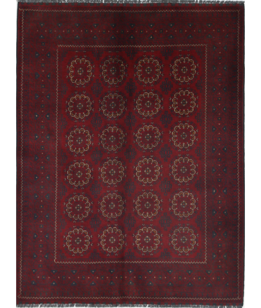 Afghan 4'10'' X 6'3'' Hand-Knotted Wool Rug 4'10'' x 6'3'' (145 X 188) / Red / N/A