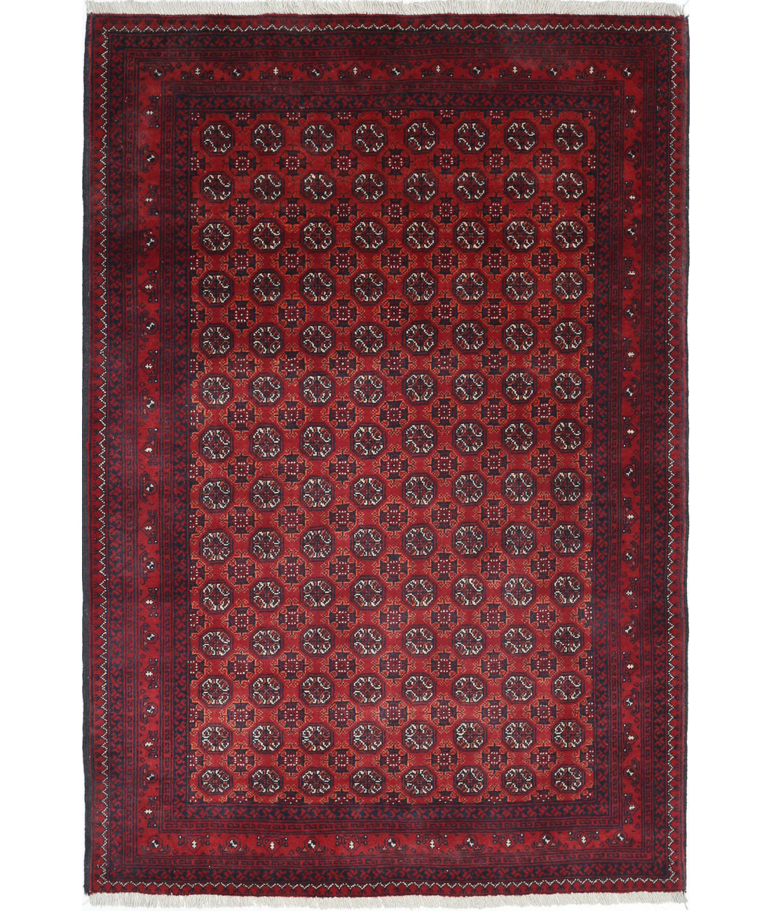 Afghan 3'3'' X 4'10'' Hand-Knotted Wool Rug 3'3'' x 4'10'' (98 X 145) / Red / N/A