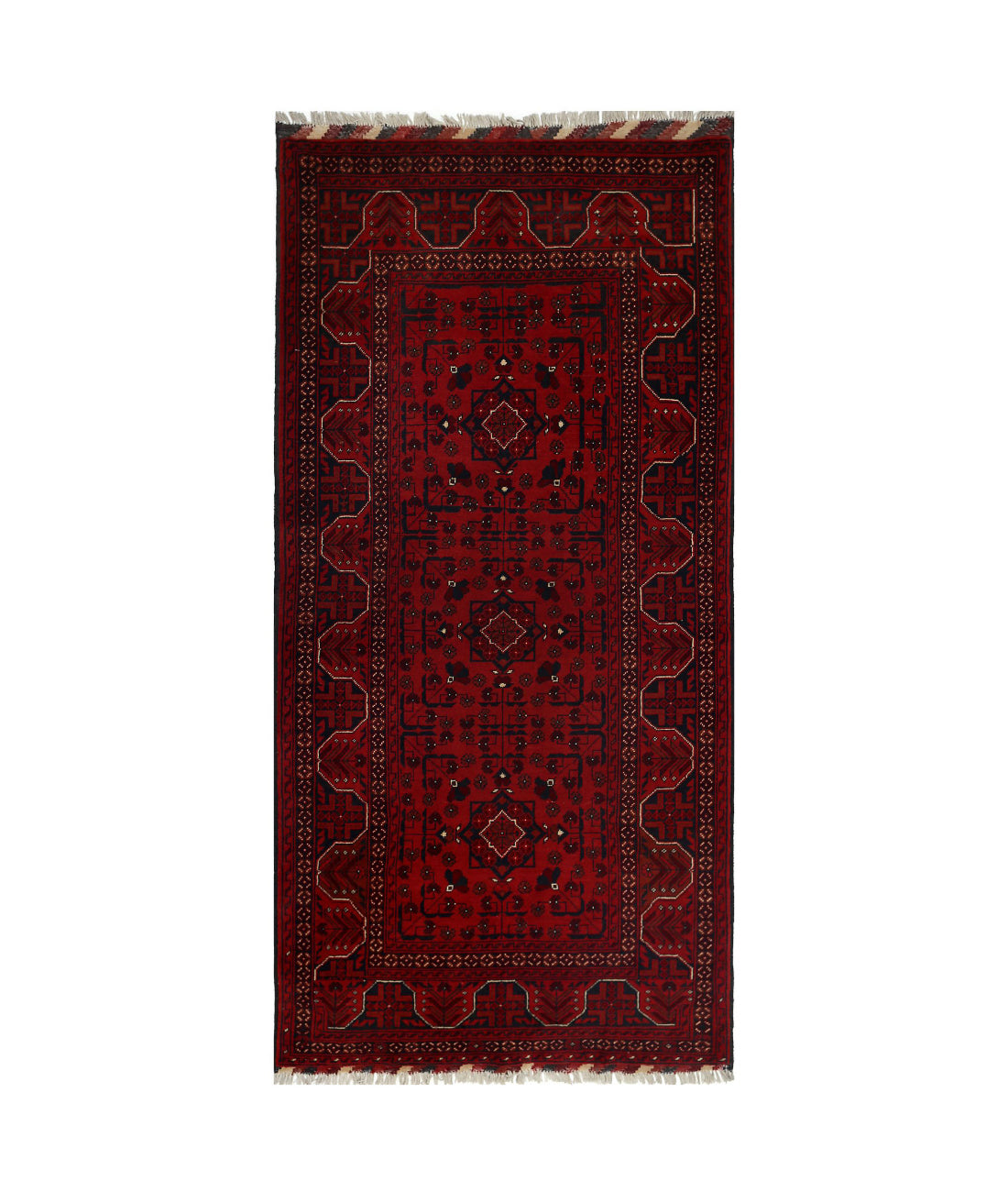 Afghan 3'1'' X 6'4'' Hand-Knotted Wool Rug 3'1'' x 6'4'' (93 X 190) / Red / N/A