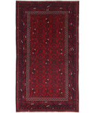 Afghan 2'7'' X 4'9'' Hand-Knotted Wool Rug 2'7'' x 4'9'' (78 X 143) / Red / N/A
