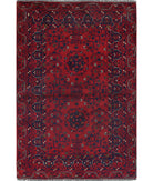 Afghan 3'2'' X 4'11'' Hand-Knotted Wool Rug 3'2'' x 4'11'' (95 X 148) / Red / N/A