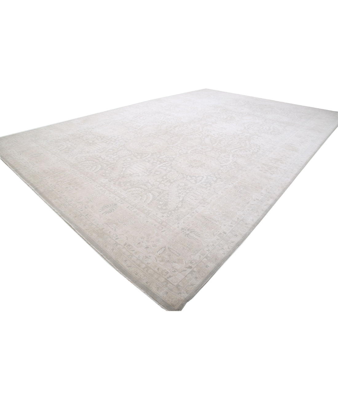 Ariana 13'8'' X 21'3'' Hand-Knotted Wool Rug 13'8'' x 21'3'' (410 X 638) / Grey / Ivory