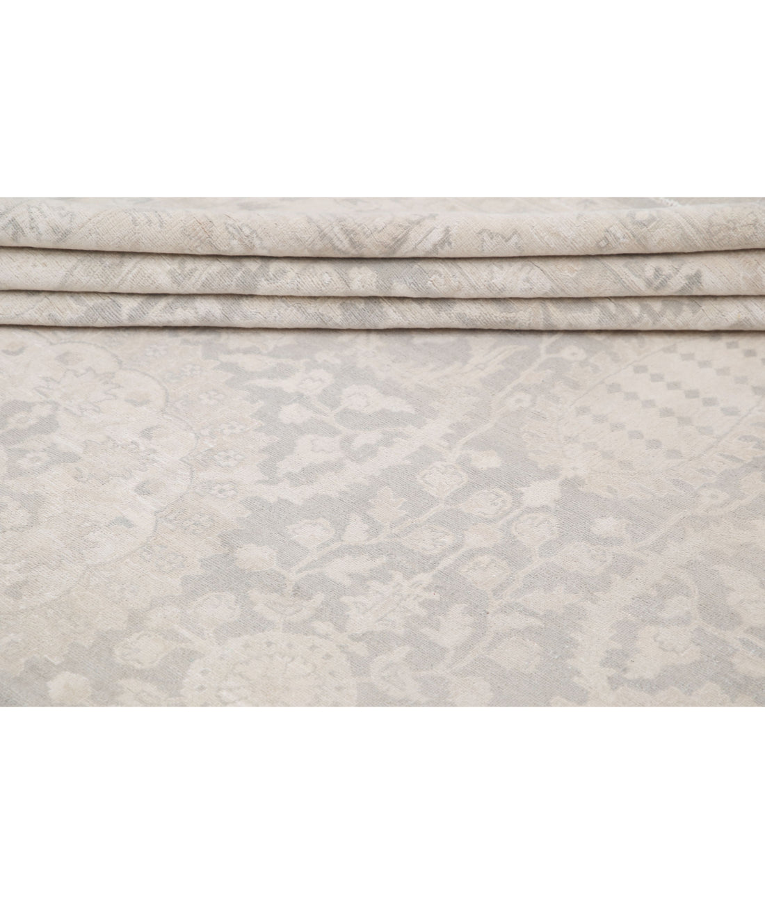 Ariana 13'8'' X 21'3'' Hand-Knotted Wool Rug 13'8'' x 21'3'' (410 X 638) / Grey / Ivory