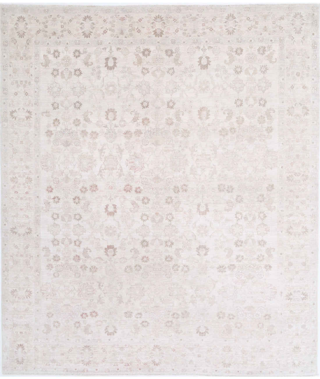 Ariana 8'1'' X 9'5'' Hand-Knotted Wool Rug 8'1'' x 9'5'' (243 X 283) / Ivory / Ivory