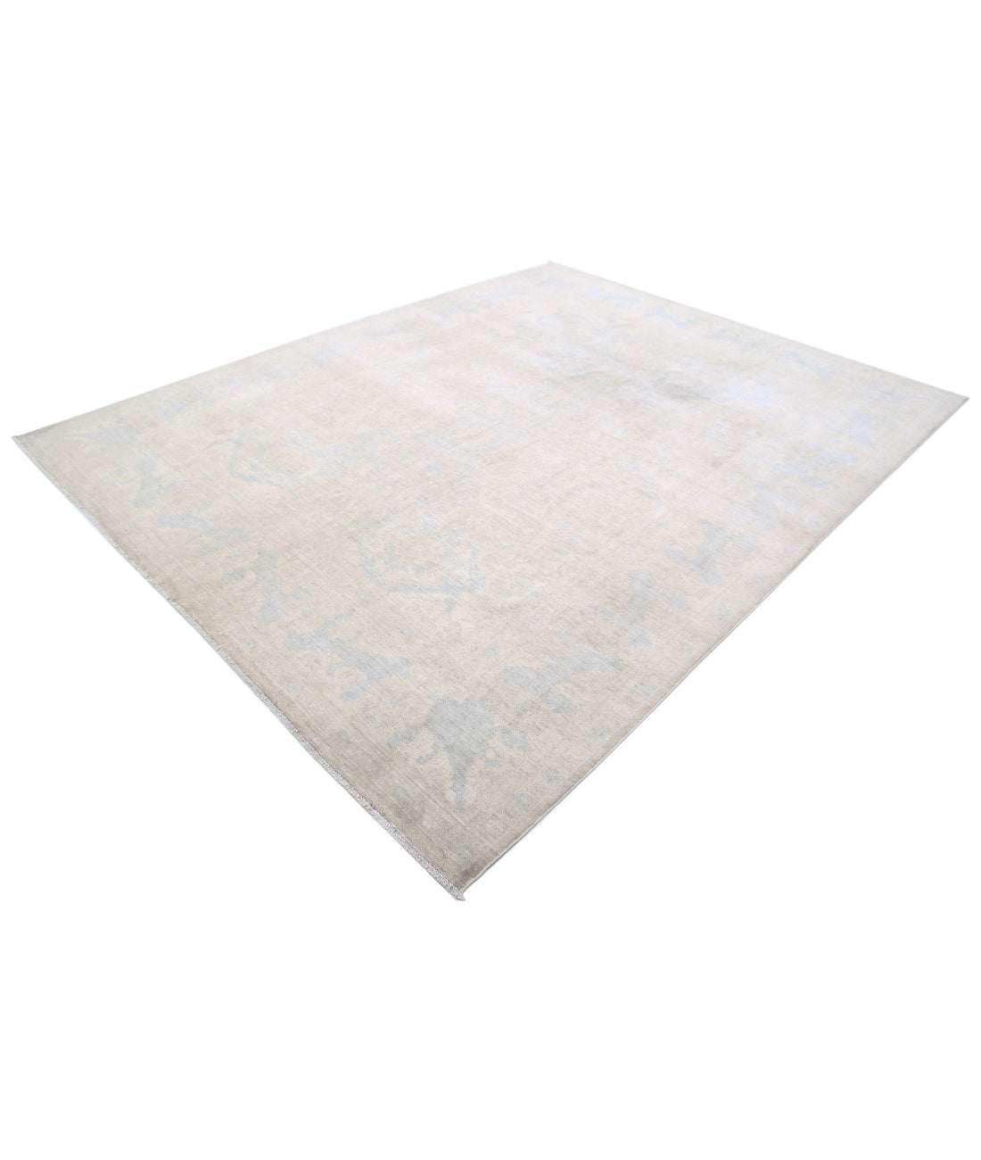 Ariana 7'11'' X 10'0'' Hand-Knotted Wool Rug 7'11'' x 10'0'' (238 X 300) / Ivory / Blue