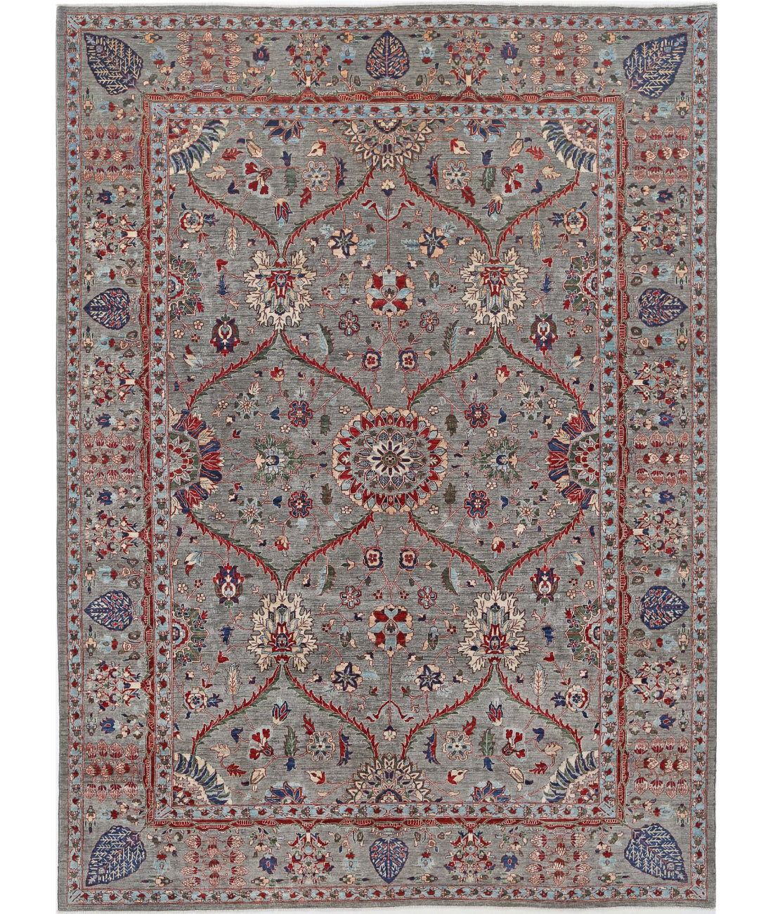 Ariana 10'1'' X 14'0'' Hand-Knotted Wool Rug 10'1'' x 14'0'' (303 X 420) / Grey / Grey