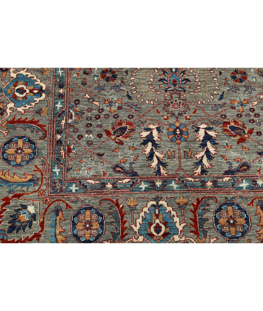 Ariana 8'2'' X 9'11'' Hand-Knotted Wool Rug 8'2'' x 9'11'' (245 X 298) / Grey / Grey