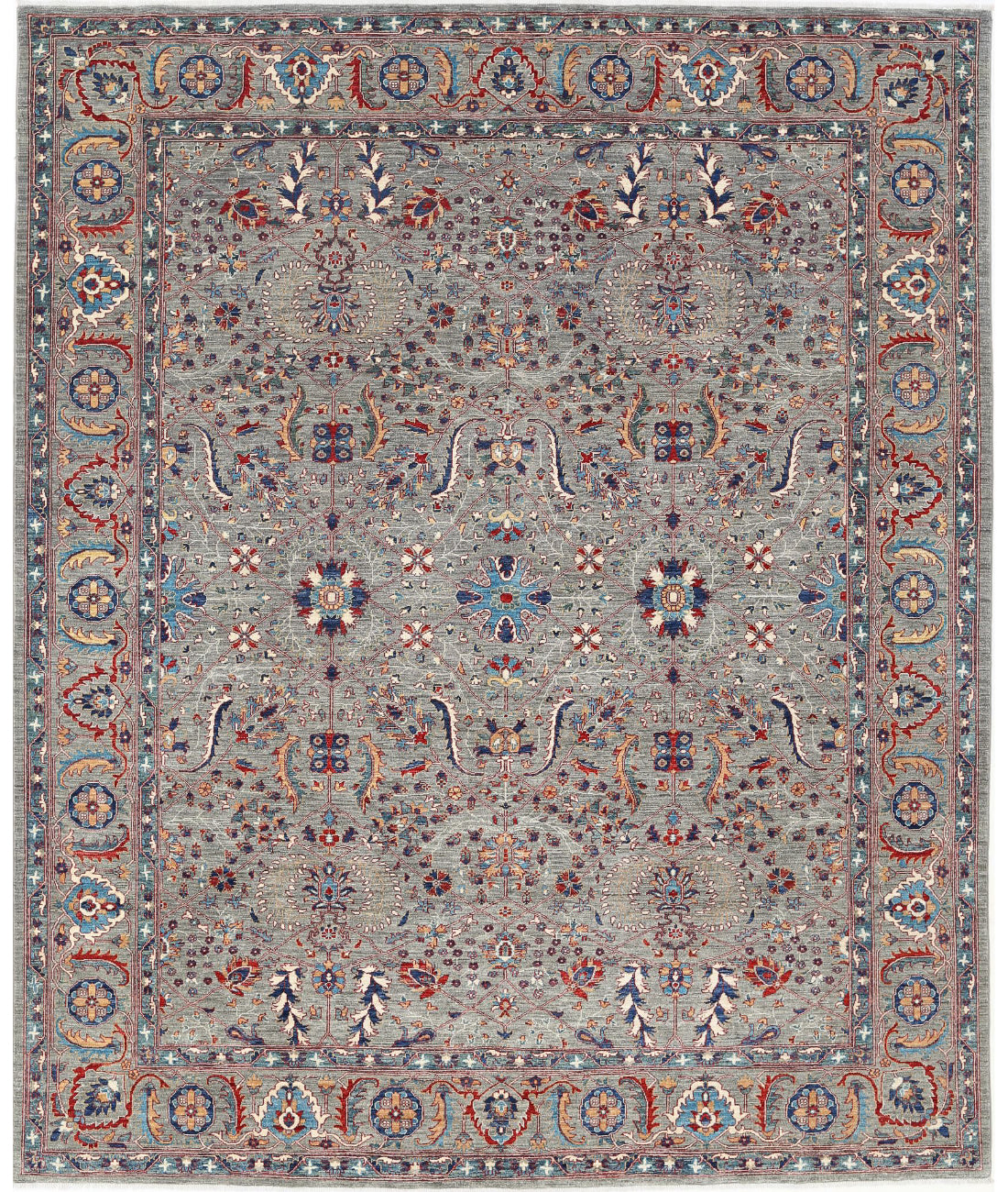 Ariana 8'2'' X 9'11'' Hand-Knotted Wool Rug 8'2'' x 9'11'' (245 X 298) / Grey / Grey