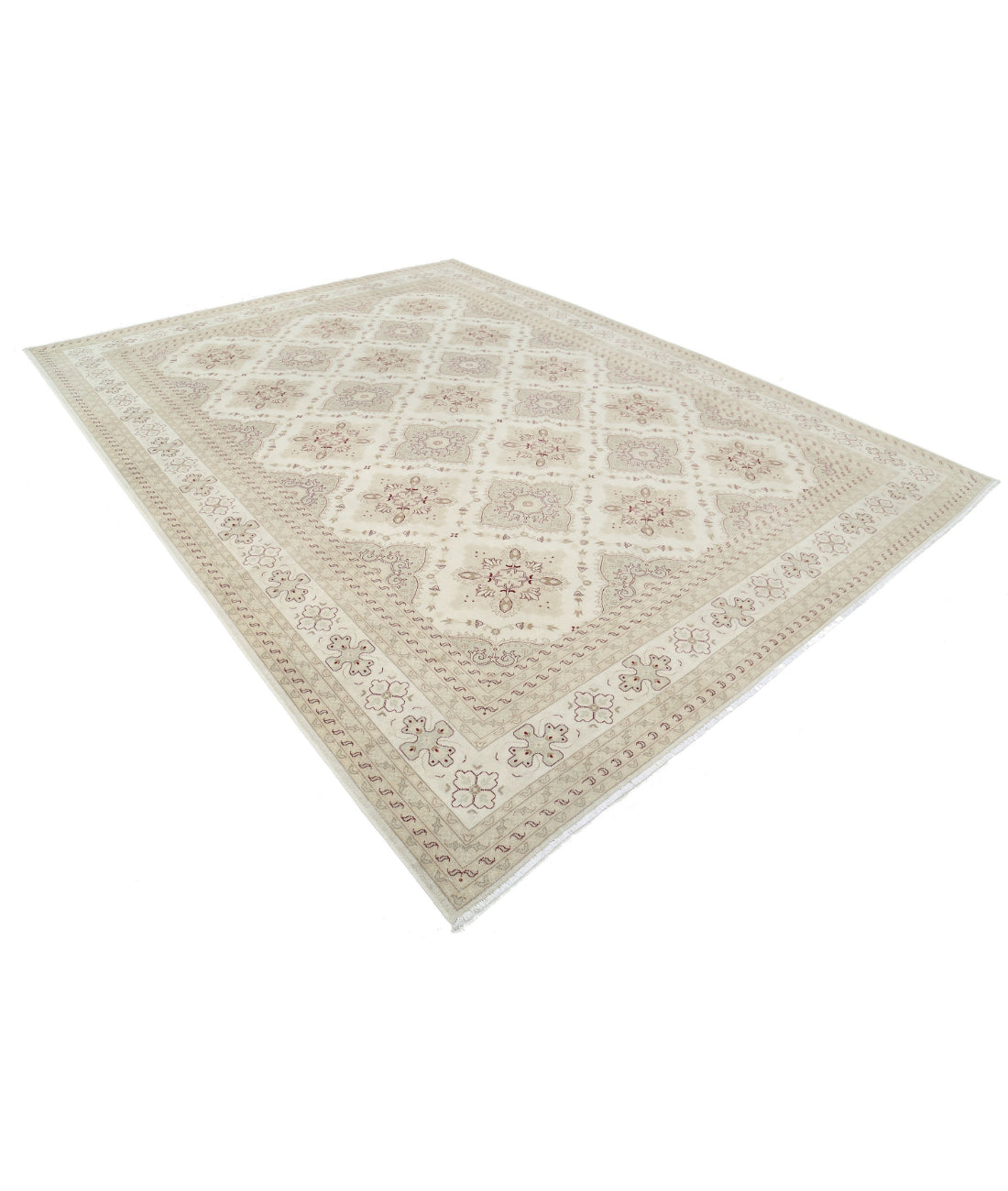 Ariana 9'0'' X 12'0'' Hand-Knotted Wool Rug 9'0'' x 12'0'' (270 X 360) / Ivory / Beige