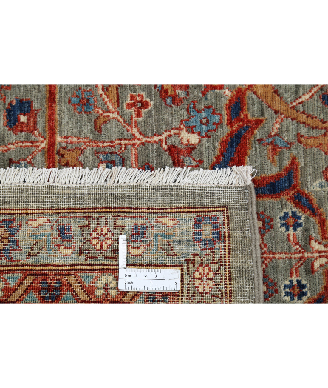 Ariana 9'9'' X 13'8'' Hand-Knotted Wool Rug 9'9'' x 13'8'' (293 X 410) / Grey / Blue