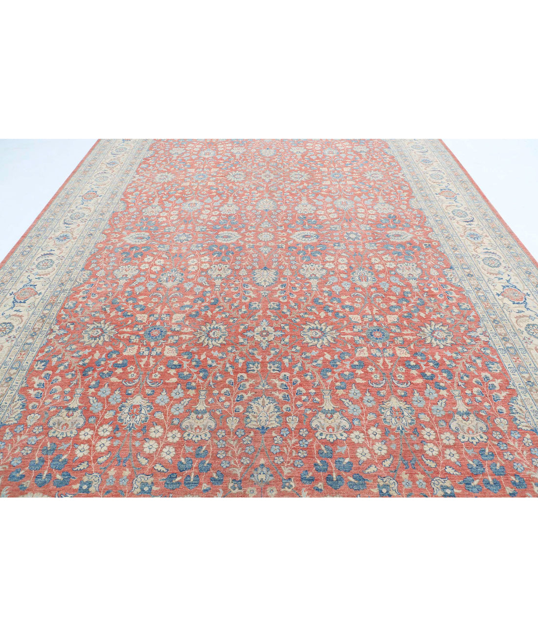 Ariana 9'11'' X 13'5'' Hand-Knotted Wool Rug 9'11'' x 13'5'' (298 X 403) / Pink / Ivory