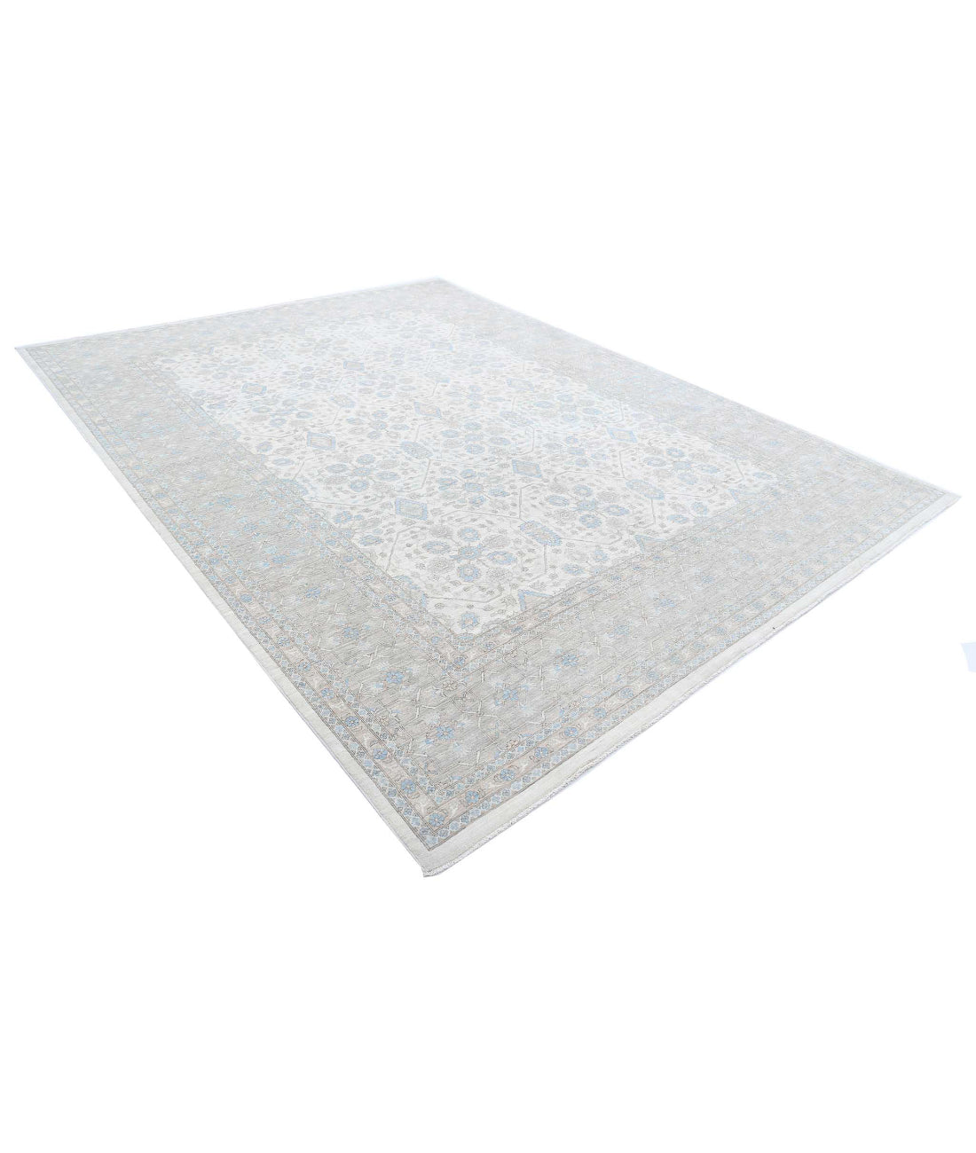Ariana 9'0'' X 12'0'' Hand-Knotted Wool Rug 9'0'' x 12'0'' (270 X 360) / Ivory / Brown