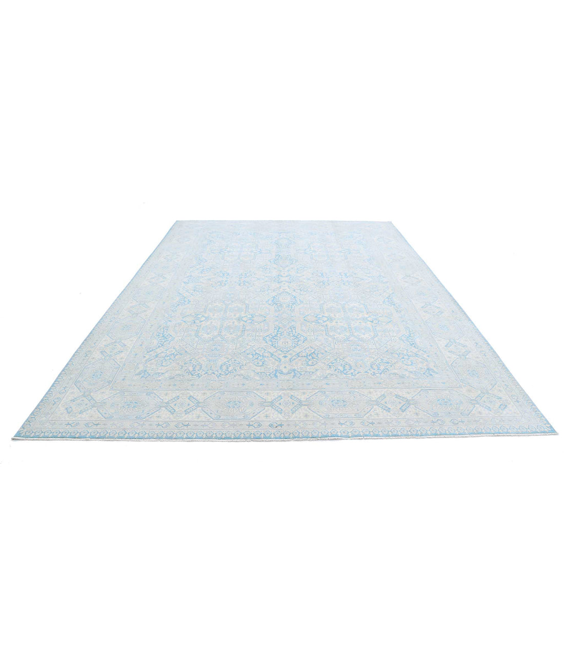 Ariana 9'2'' X 12'4'' Hand-Knotted Wool Rug 9'2'' x 12'4'' (275 X 370) / Blue / Ivory