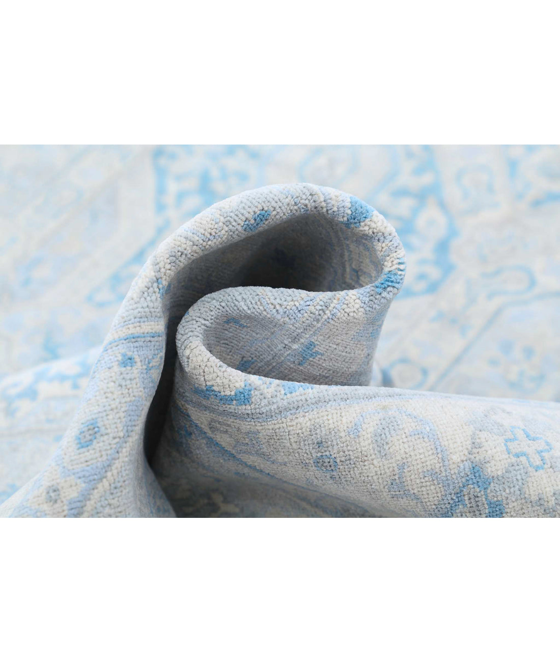 Ariana 9'2'' X 12'4'' Hand-Knotted Wool Rug 9'2'' x 12'4'' (275 X 370) / Blue / Ivory