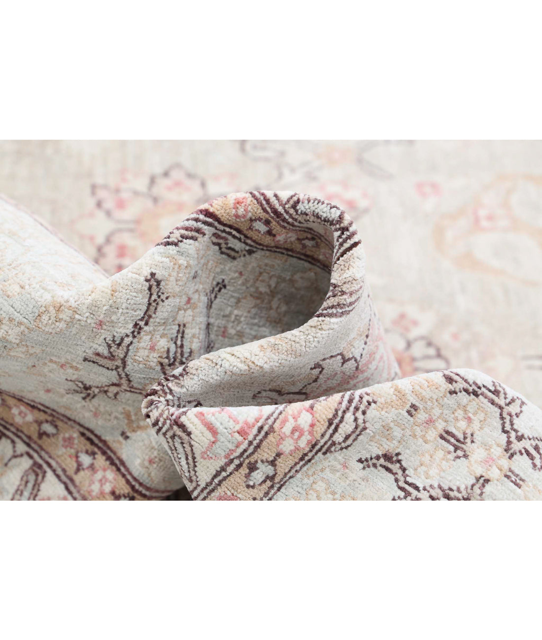 Ariana 8'0'' X 9'7'' Hand-Knotted Wool Rug 8'0'' x 9'7'' (240 X 288) / Green / Brown
