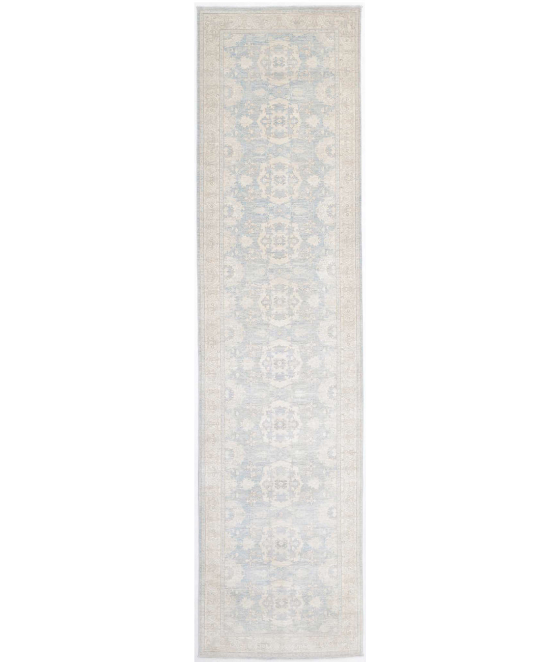 Ariana 3'10'' X 16'8'' Hand-Knotted Wool Rug 3'10'' x 16'8'' (115 X 500) / Teal / Gold