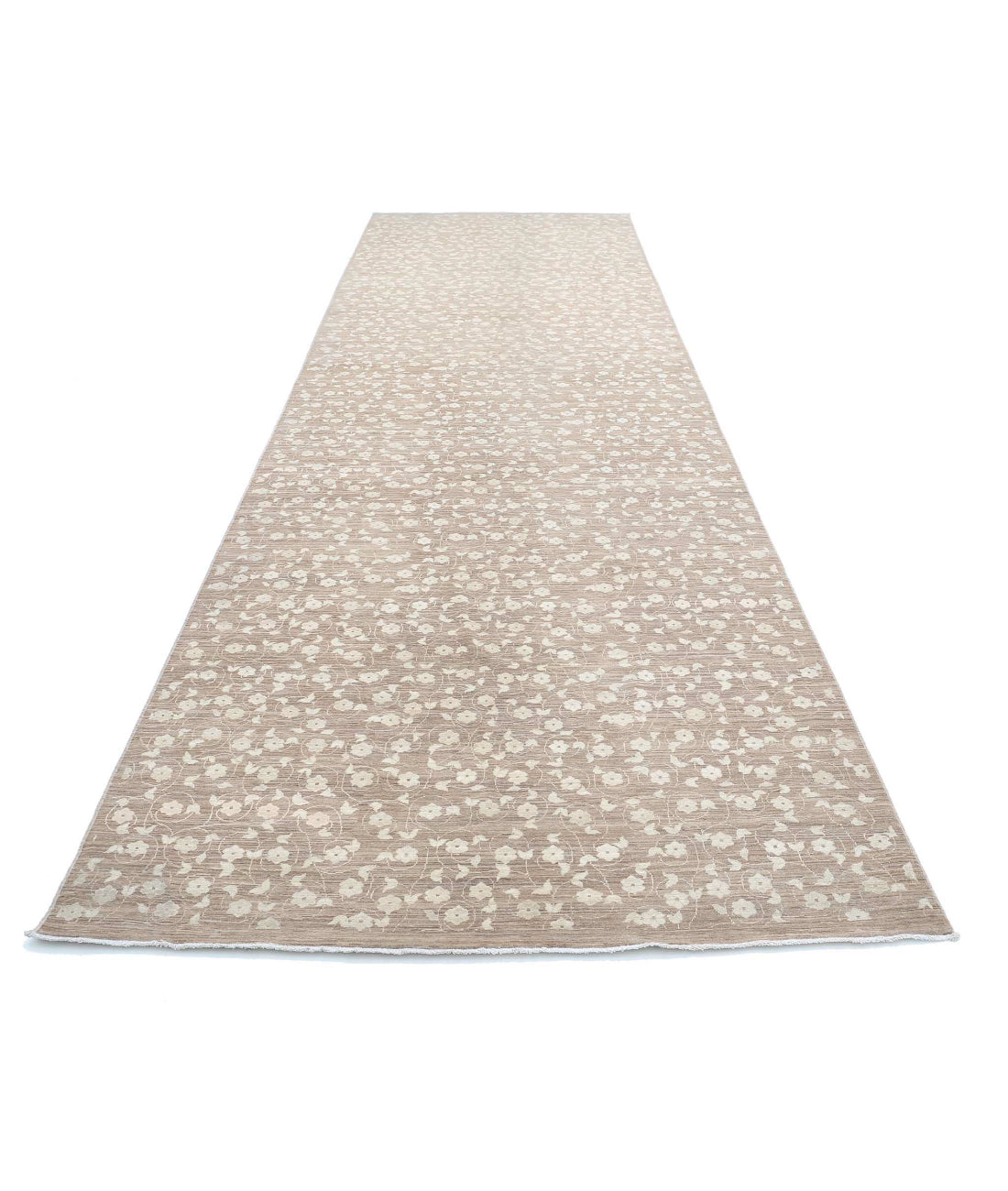 Artemix 4'11'' X 17'7'' Hand-Knotted Wool Rug 4'11'' x 17'7'' (148 X 528) / Brown / Brown