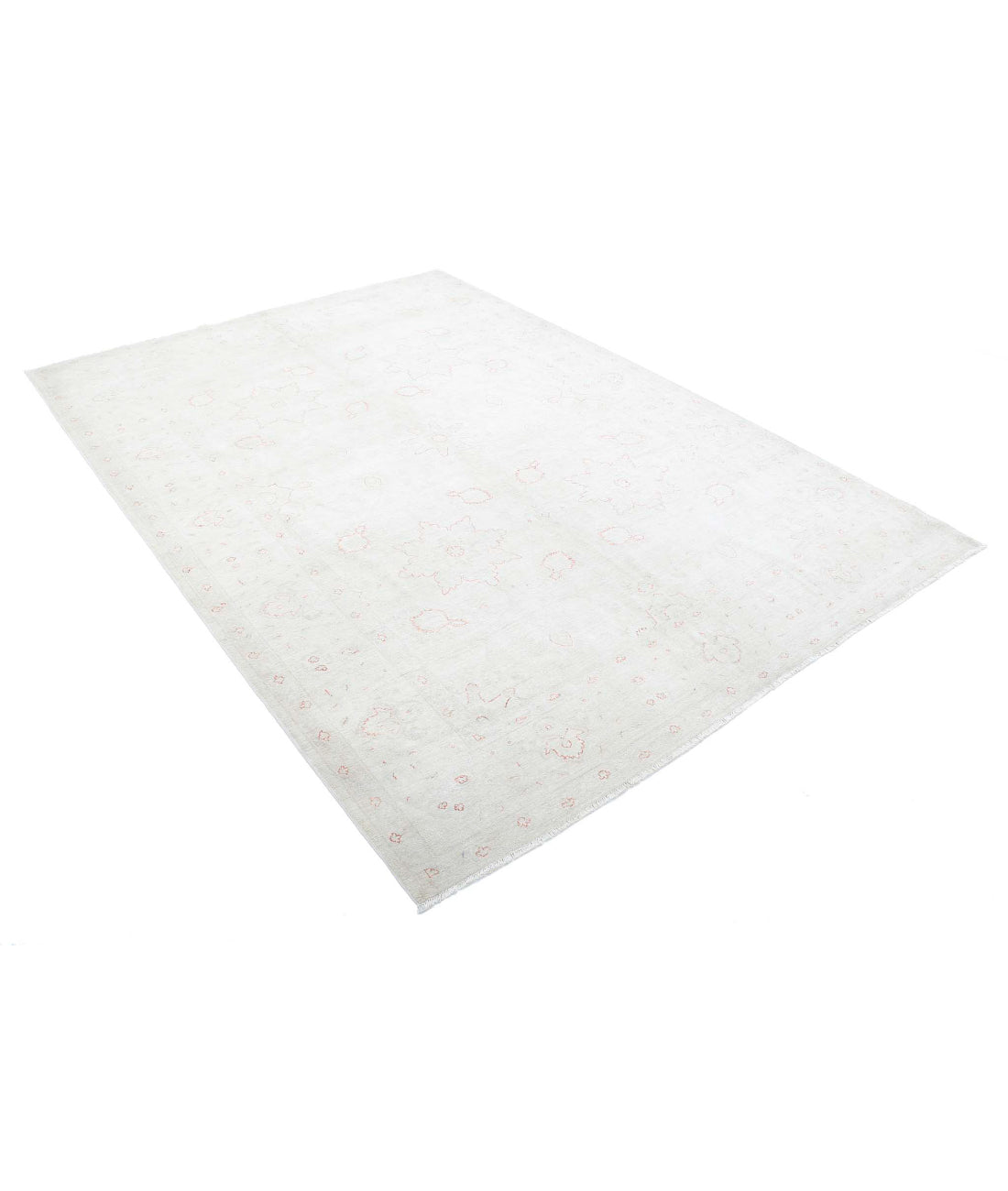 Ariana 6'4'' X 8'8'' Hand-Knotted Wool Rug 6'4'' x 8'8'' (190 X 260) / Ivory / Grey