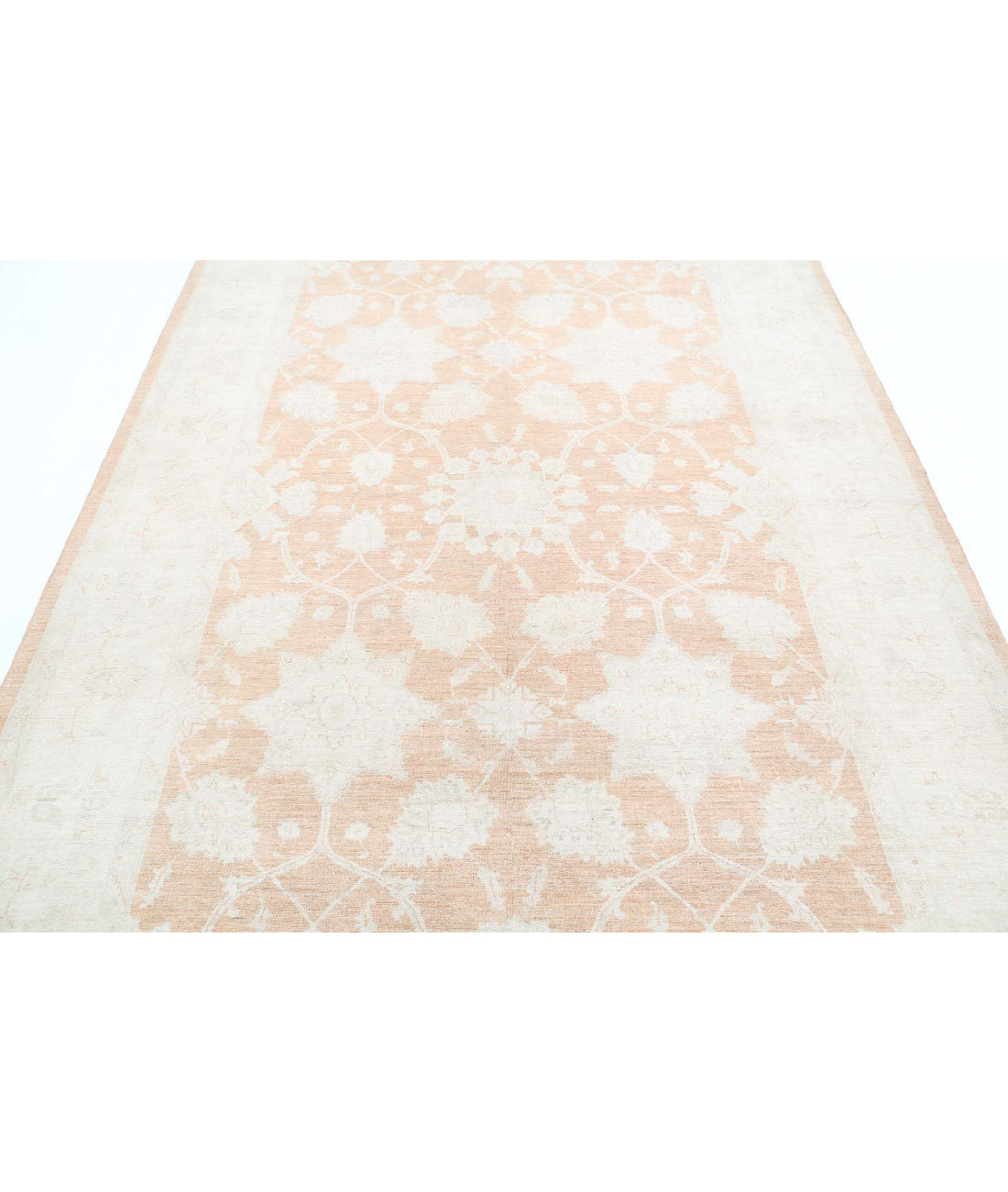 Ariana 6'4'' X 9'4'' Hand-Knotted Wool Rug 6'4'' x 9'4'' (190 X 280) / Rust / Ivory