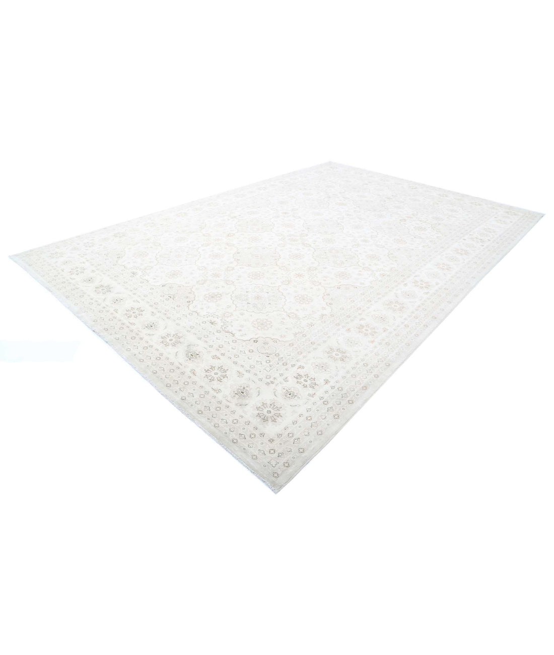 Ariana 9'7'' X 14'7'' Hand-Knotted Wool Rug 9'7'' x 14'7'' (288 X 438) / Ivory / Taupe
