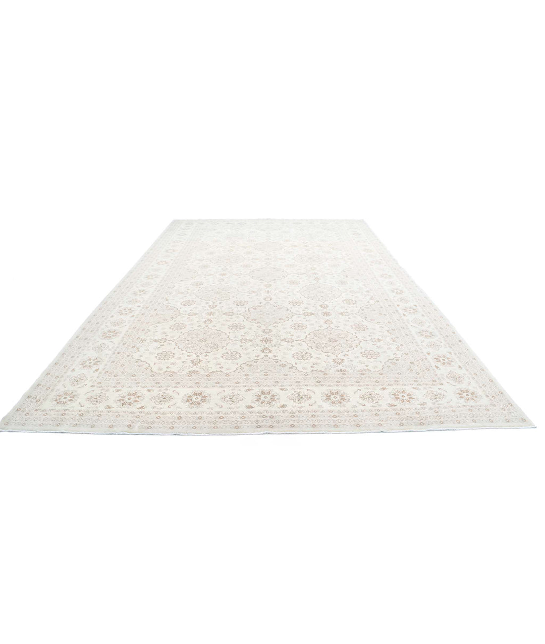 Ariana 9'7'' X 14'7'' Hand-Knotted Wool Rug 9'7'' x 14'7'' (288 X 438) / Ivory / Taupe