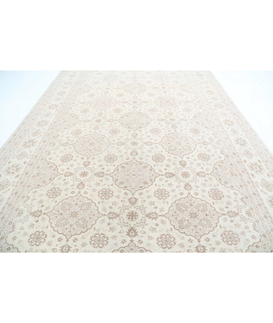 Ariana 9'7'' X 14'7'' Hand-Knotted Wool Rug 9'7'' x 14'7'' (288 X 438) / Ivory / Taupe