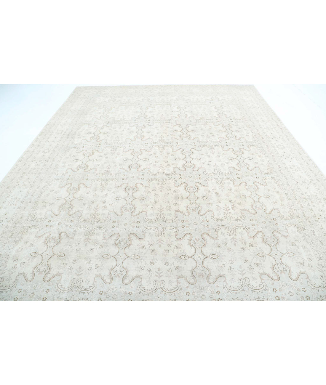 Ariana 9'10'' X 13'5'' Hand-Knotted Wool Rug 9'10'' x 13'5'' (295 X 403) / Ivory / Taupe