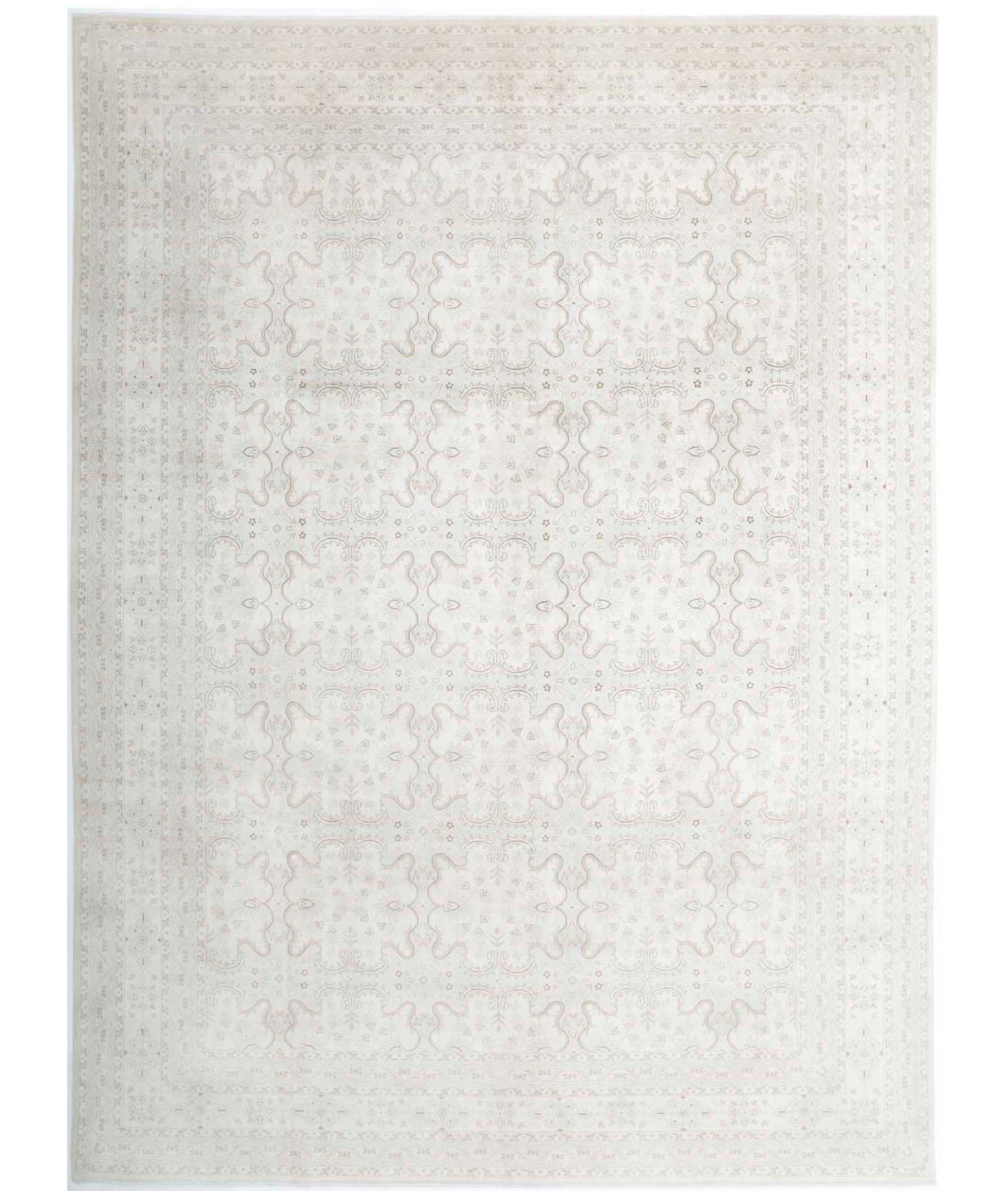 Ariana 9'10'' X 13'5'' Hand-Knotted Wool Rug 9'10'' x 13'5'' (295 X 403) / Ivory / Taupe