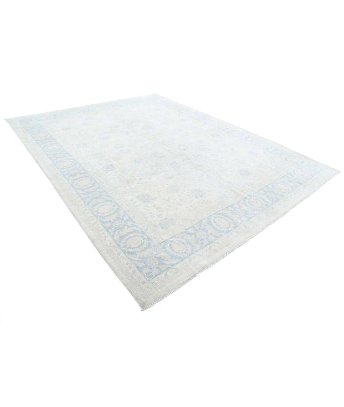 Ariana 9'0'' X 12'0'' Hand-Knotted Wool Rug 9'0'' x 12'0'' (270 X 360) / Ivory / Blue