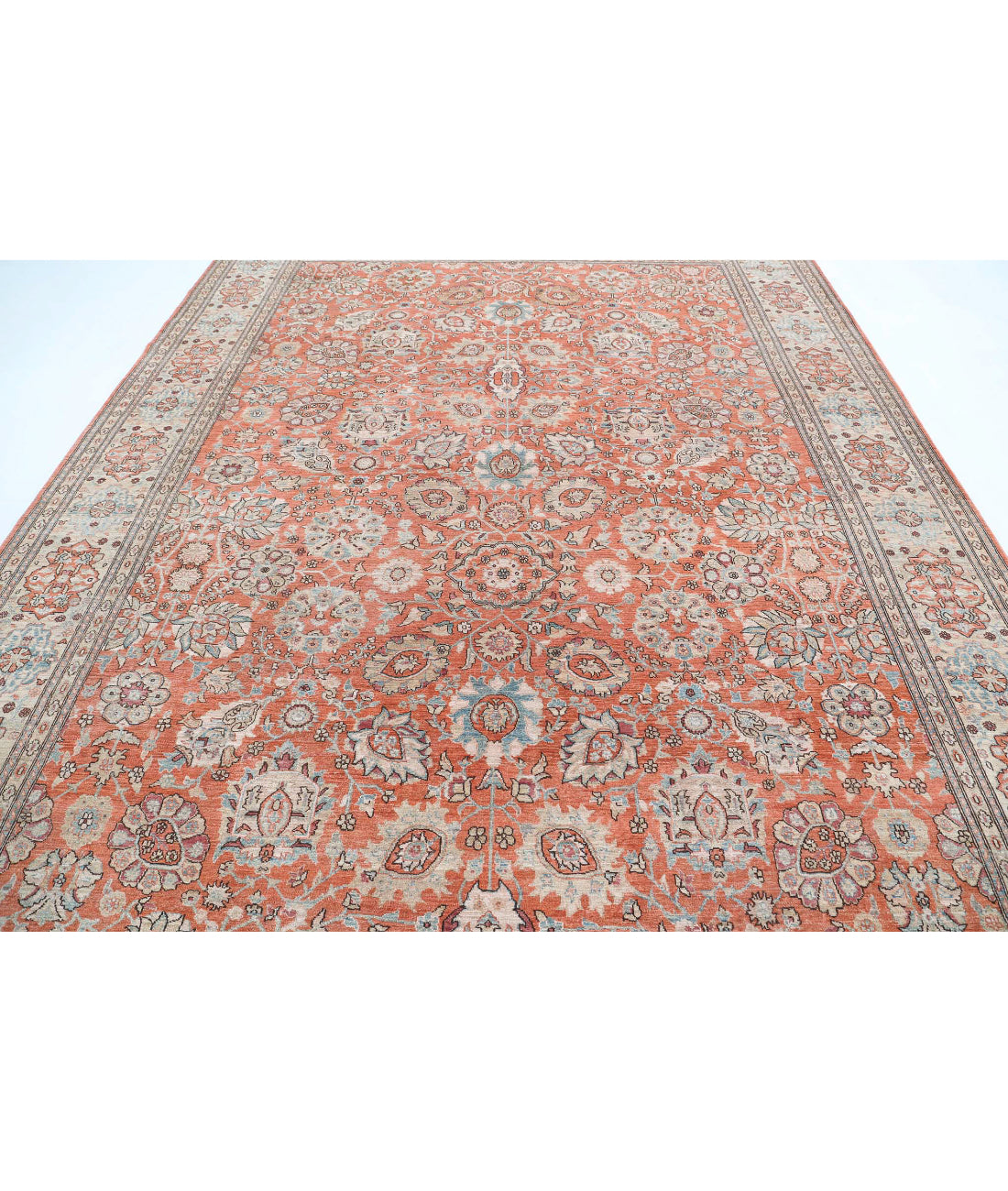 Ariana 8'10'' X 11'7'' Hand-Knotted Wool Rug 8'10'' x 11'7'' (265 X 348) / Pink / Beige